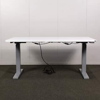 Isku sähköpöytä 80 x 140 cm,  valkoinen / harmaa