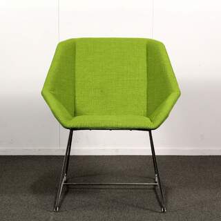 Vivero Rosebud nojatuoli, vihreä / kromi