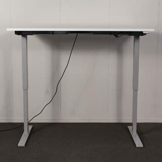 Swedstyle sähköpöytä 80 x 140cm, Valkoinen / harmaa