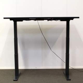 ZGO sähköpöytä, 80 x 140cm, Musta / tummanharmaa