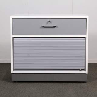 Martela Combo rulokaaappi vetolaatikolla, valkoinen / harmaa