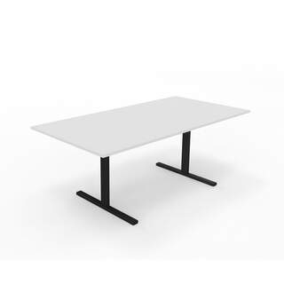 DUO T-Basic neuvottelupöytä 100 x 200 cm, kansi valkoinen, jalusta musta