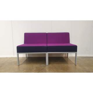 Martela Cube sohva, 2h, Musta / violetti
