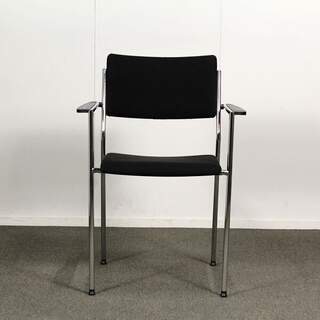 Martela Form tuoli, käsinojat, musta / kromi