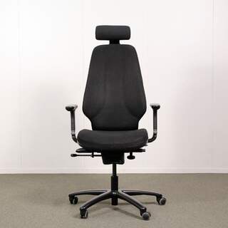 Martela Logic 4 työtuoli, musta, käsinojat, niskatuki