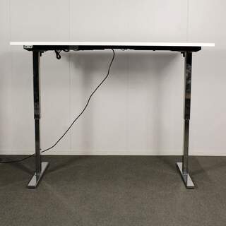 Swedese sähköpöytä 80 x 160 cm, valkoinen / kromi