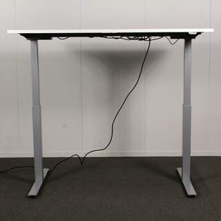 Sähköpöytä 80 x 140cm, Valkoinen / harmaa