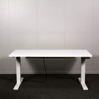 Sähköpöytä 70 x 140 cm, valkoinen