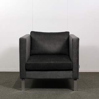 Furninova nojatuoli, harmaa / kromi