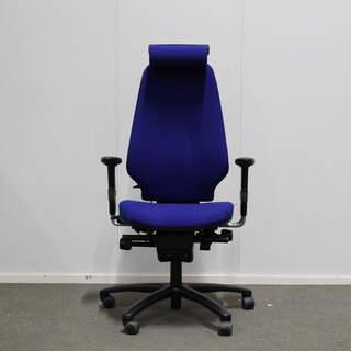 Martela Logic 400 työtuoli, sininen, käsinojat ja niskatuki