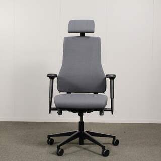 Martela Axia 2.5 työtuoli, harmaa, käsinojat, niskatuki