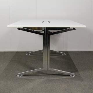 Martela Form neuvottelupöytä 100x200 cm, Valkoinen / kromi