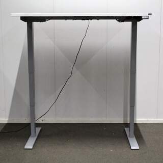 DUO Basic sähköpöytä 70 x 140 cm, valkoinen / harmaa