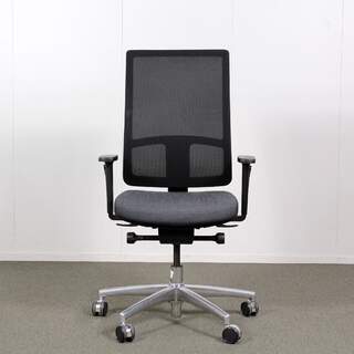 Isku Still työtuoli, tummaharmaa, verkkoselkä, käsinojat