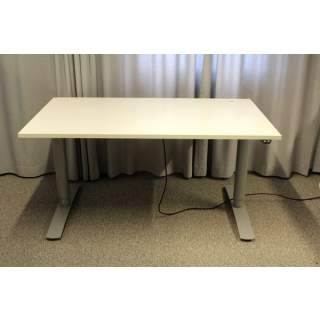 Isku Sähköpöytä 80 x 140cm, Valkoinen / harmaa
