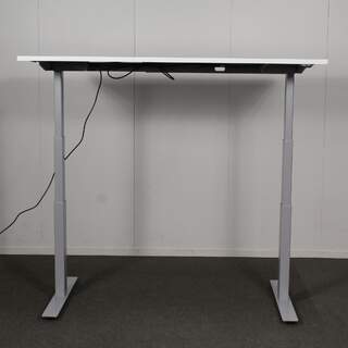 Linak sähköpöytä 80 x 140 cm, valkoinen / harmaa