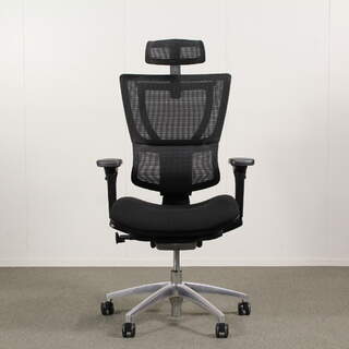 Ergohuman Slim työtuoli, Musta, Käsinojat, Niskatuki