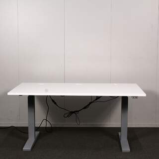 Isku sähköpöytä 80 x 140 cm, valkoinen / harmaa + Powerdot