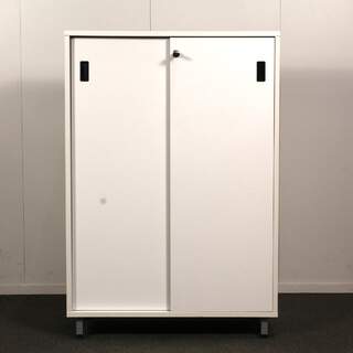 Duba liukuovikaappi, valkoinen, 3 hyllyväliä, L80cm