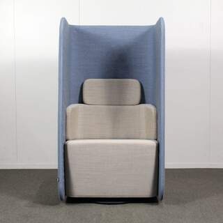 Martela Podseat nojatuoli, sininen / harmaaseen taittava beige