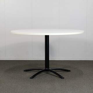 Martela Aktiv yleispöytä, halkaisija 120 cm, valkoinen / musta
