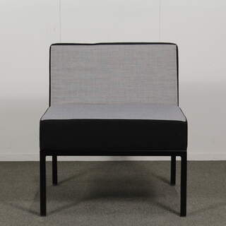 Martela Cube nojatuoli /  sohvamoduli, Musta / harmaa