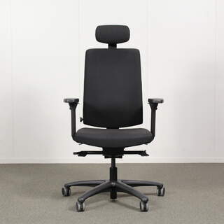 Martela James työtuoli, musta, käsinojat ja niskatuki