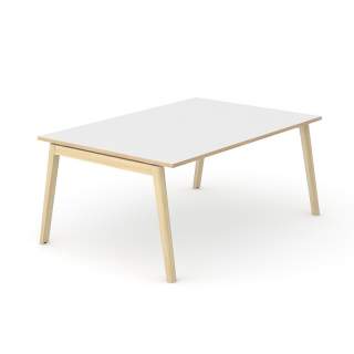 Narbutas Nova Wood pöytä 80 x 160cm, Saarni / Valkoinen