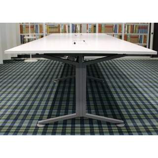 Martela Form neuvottelupöytä 120x320 cm, Valkoinen / harmaa