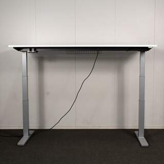 Kinnarps Series P sähköpöytä 80 x 180 cm, Valkoinen / harmaa