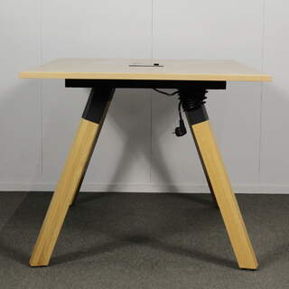 Neuvottelupöytä, Musta / Tammi, 90 x 140 cm