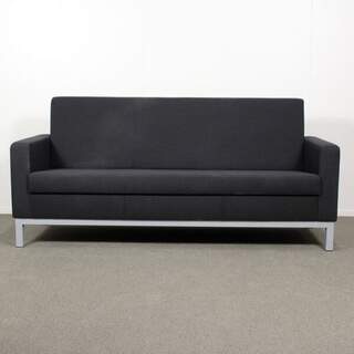 MJ Design 3 hengen Sohva, Musta / harmaa