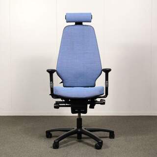 Martela Logic 400 työtuoli, Sininen, käsinojat, niskatuki