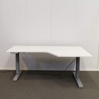 Martela Pinta E kulmasähköpöytä 200 x 120 cm, oikeakätinen, valkoinen / harmaa