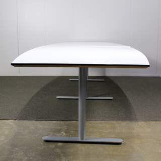 Neuvottelupöytä 120/80 x 380 cm, valkoinen / harmaa