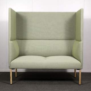 Martela Noora korkea sohva, 2-istuttava, Vihreä / tammi, käyttämätön