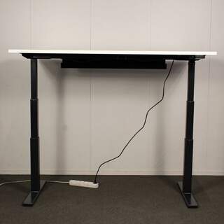 Logicdata sähköpöytä 80 x 160cm, valkoinen / tummanharmaa