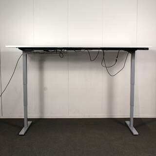DUO Premium sähköpöytä 80 x 200 cm, vaalean harmaa / harmaa