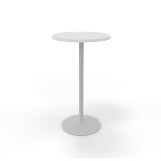 Nowy Styl Lena seisomapöytä, halkaisija 60 cm, kansi valkoinen, jalusta harmaa