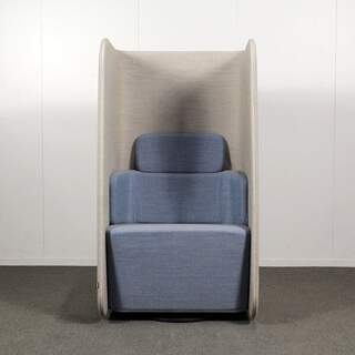 Martela Podseat nojatuoli, sininen / harmaaseen taittava beige