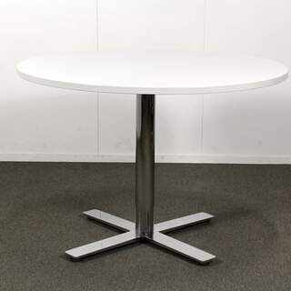 Yleispöytä, Halkaisija 110 cm, K 72 cm, Vaaleanharmaa / Kromi