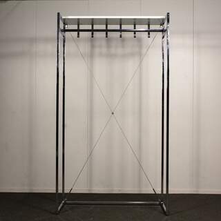 Inno Takit vaatenaulakko, leveys 100 cm, Kromi / valkoinen