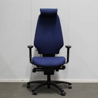 Martela Logic 400 työtuoli, sininen, käsinojat ja niskatuki