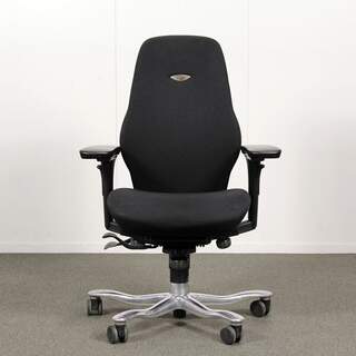 Kinnarps 5000 työtuoli, musta / kromi, käsinojat