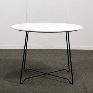 Sohvapöytä IRIS valkoinen / musta, halkaisija 70 cm