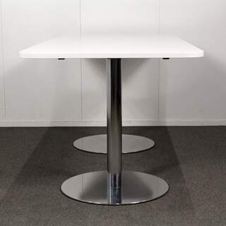 Martela Spot neuvottelupöytä 80 x 180 cm, Valkoinen / kromi